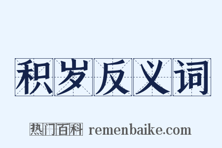 积岁反义词是什么意思的图片